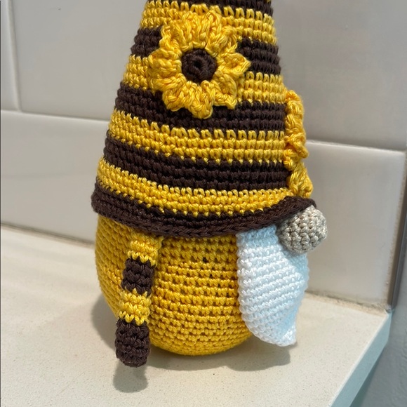 Handcrafted Sunflower Gnome Amigurumi Crochet Home Decor Flower Summer Sun - Picture 12 of 12